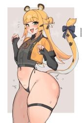 1girls breasts female female_focus female_only flat_chest ju_fufu kuromaruart light-skinned_female light_skin looking_at_viewer small_breasts solo tagme thick_thighs thigh_strap thighs wide_hips zenless_zone_zero