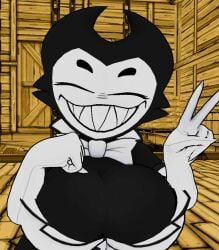 ass bendy bendy_and_the_ink_machine bendy_fem big_ass big_breasts black_body breasts cally3d cryptiacurves demon demon_girl demon_horns female rule_63