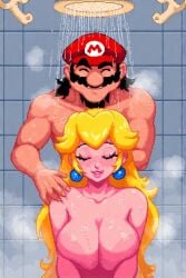 ai_generated breasts dick female gb gba gbc male mario mario_(series) nes peach penis pixel pixel_art princess princess_peach sex sexy snes