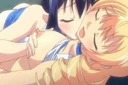 2futas animated blonde_hair blue_hair blush breast_grab breasts closed_eyes erect_nipples futa_on_futa futanari intersex large_breasts licking matsuzaki_riko multiple_futa nipples open_mouth penis shinsei_futanari_idol:_dekatama_kei! shiratorizawa_mizuho