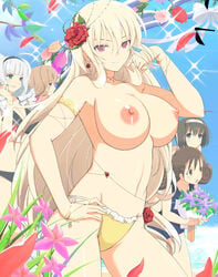 blonde_female breasts large_breasts leo_(senran_kagura) photoshop senran_kagura topless