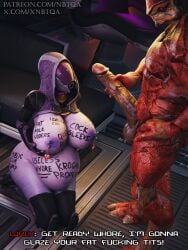 1boy 1girls 3d about_to_cum alien alien_girl alien_humanoid big_breasts bioware blender body_writing breasts caption collar degradation dominant_male english_text erect_penis erection fat_tits female gigantic_breasts helmet helmet_with_visor hood huge_breasts indoors jerking krogan large_breasts large_thighs male mask masked masked_female mass_effect mass_effect_2 mass_effect_3 masturbation mostly_nude naked naked_female nbtqa nipple_piercing nude nude_female partially_clothed pendant penis pierced_nipples piercing pregnant pregnant_female purple-skinned_female purple_body purple_skin purple_skinned_female quarian slave slave_collar submissive submissive_female tali'zorah_nar_rayya thick_thighs thighs tits_out urdnot_wrex wide_hips wide_thighs