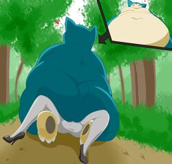 ass big_butt clothing cowgirl_position female first_person_view footwear forest gardevoir girly high_heels huge_butt low-angle_view male mcnasty nintendo obese overweight pokemon pokemon_(species) public sex shoes size_difference snorlax tree video_games