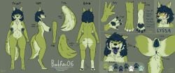 2025 animal_genitalia animal_vulva anthro anus artist_name big_breasts blue_eyes blue_hair blue_nipples blue_nose blue_pawpads blue_vulva boobfan06 breasts canid canine canine_genitalia canine_vulva canis claws color_swatch countershading digital_media_(artwork) female flat_colors fluffy fluffy_tail fur genitals green_background green_body green_fur hair hi_res inverted_nipples lyssa_(boobfan06) mammal model_sheet nipples nude nude_female pawpads paws simple_background solo solo_focus tail teeth_showing text thick_thighs toe_claws tongue tongue_out vulva wolf
