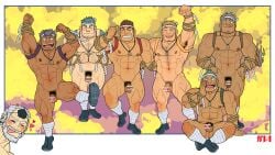 7boys abs aether_deity_(tokyo_afterschool_summoners) arm_hair armband armpit_hair armpits arms_up artist_name balls bandage bandaged_leg bandaid bandaid_on_face bara beard_stubble beefy biceps big_areola big_nose blonde_hair blue_hair blush brown_hair chest_hair clenched_hand clenched_teeth closed_eyes colorful_background completely_nude daddy dark_skin dilf elemental_creature erect_nipples excessive_pubic_hair fire_deity_(tokyo_afterschool_summoners) flaccid foreskin foreskin_folds frown galeoria_(pixiv) gay green_hair grin hachimaki hand_on_hip happy headband heart_symbol hi_res hogen_(tokyo_afterschool_summoners) hunk infernal_deity_(tokyo_afterschool_summoners) japanese_clothes laugh leg_hair legs_apart light_skin looking_at_viewer male male_only manly mature_male moustache multiple_boys muscles muscular muscular_arms muscular_legs muscular_male muscular_thighs navel necklace nether_deity_(tokyo_afterschool_summoners) nipples nude one_eye_closed pantsless pecs penis pink_glans pose posing posing_for_the_viewer pubic_hair quadriceps red_hair retracted_foreskin rope rope_around_wrist shide shoe_soles short_hair sideburns simple_shading sitting six_pack standing standing_on_one_leg tabi_socks thick thick_arms thick_eyebrows thick_thighs thumbs_up tokyo_afterschool_summoners tongue_out tough_guy triceps uncircumcised uncut unretracted_foreskin veiny_penis water_deity_(tokyo_afterschool_summoners) white_border white_hair wood_deity_(tokyo_afterschool_summoners) yaoi yellow_eyes