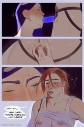 arcane arcane_caitlyn arcane_vi blushing caitlyn_kiramman canon_couple dialogue ear_piercing earrings english_dialogue english_text female female_only fingering fingering_partner guided_fellatio hand_on_head happy_trail hexstrap league_of_legends lesbian_couple lesbian_sex multiple_images muscular muscular_female nipple_piercing nipples nose_piercing nose_ring piercing pink_hair praise praise_kink pubic_hair purple_hair riot_games scar_across_eye scar_on_face sex_toy shirt_lift shirt_up steemyart strap-on sucking_dildo sucking_strap-on sweat sweatdrop tank_top tank_top_lift tattoo tattoos vi yuri