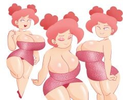 1girls afro_puffs barely_clothed barely_contained barely_contained_breasts big_breasts big_thighs boobs_bigger_than_head breasts breasts_bigger_than_head cjdraws_3 cleavage cleavage_overflow curvaceous curvy curvy_body curvy_female curvy_figure curvy_thighs dress dressed fancy_clothing fancy_dress female female_focus female_human female_only huge_boobs huge_breasts huge_thighs large_boobs large_breasts large_thighs makeup massive_boobs massive_breasts massive_thighs multiple_poses multiple_views original original_character panties red_hair shiny shiny_breasts shiny_clothes shiny_skin small_clothes smile smile_at_viewer solo solo_female solo_focus thick_thighs thighs thighs_bigger_than_head thighs_bigger_than_torso tight_clothes tight_clothing tight_fit twerk twerking voluptuous voluptuous_female