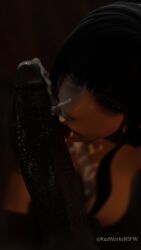 3d 3d_(artwork) 3d_background 3d_model 3d_render 8k blowjob blowjob_face breasts cock cum cum_drip cum_in_mouth cum_on_body cum_on_breasts cum_on_face cumshot dark-skinned_male dark_lighting dark_room dark_skin dick dim_lighting female final_fantasy final_fantasy_xiv gaia_(ffxiv) hi_res highres hyur interracial kazworksnsfw male naked naked_female naked_male nude nude_female nude_male penis pov sex square_enix
