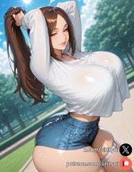 1girls 2025 ai_generated ass big_ass big_breasts brown_eyes brown_hair female hi_res high_ponytail high_quality high_resolution highres huge_ass huge_breasts huge_thighs long_hair mai_shiranui nsfw ponytail sinity small_waist street_fighter street_fighter_6 thick_thighs thin_waist
