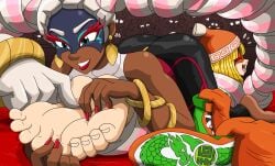 arms arms_(game) audience feet foot_fetish foot_focus min_min min_min_(arms) mostlyfunstuff shoes_removed socks_and_shoes socks_removed tickle_torture tickling tickling_feet twintelle