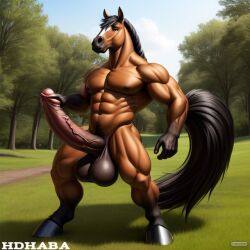 ai_generated anthro big_penis cock feral furry furry_male furry_only hdhaba horse huge_cock huge_penis male male_anthro mammal massive_balls massive_penis muscles muscular muscular_anthro muscular_arms muscular_male muscular_thighs naked naked_anthro naked_male nude nude_anthro nude_male penis solo solo_male