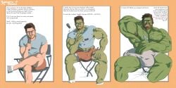 balls bara big_penis bigthortita boner bulge erection erection_under_clothes growth growth_sequence hulk hulked_out male male_only marvel muscle_growth muscles muscular penis real_person richard_madden ripped_clothing solo solo_male