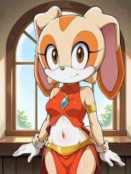 1girls ai ai_generated bra cream_the_rabbit female female/solo foxknightyouko loincloth mobian navel posing rabbit sega solo sonic_(series) sonic_(series) sonic_the_hedgehog_(series)