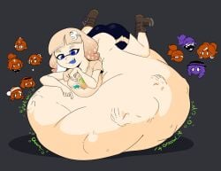 hand_imprint inkling inkling_boy inkling_girl mass_vore multiple_prey octoling octoling_boy octoling_girl same_size_vore soft_vore splatoon splatoon_(series) struggling struggling_prey unwilling unwilling_prey vore vore_belly