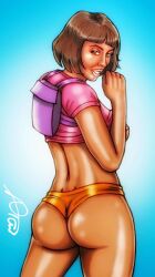 2d bronxboy79 busty dora_marquez dora_the_explorer exhibitionism exposed female female_focus female_only hourglass_figure latina nude nude_female nudity pinup pinup_pose tagme wide_hips