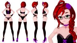 character_sheet glasses high_heels killycibo koikatsu miyamoto_yuuki red_hair tagme