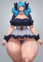 1girls ai_generated alternate_body_type alternate_breast_size alternate_costume ass_bigger_than_head ass_focus bbw big_ass big_breasts big_butt blue_eyes blue_hair bottom_heavy breasts bubble_butt cellulite child_bearing_hips corruptedvisions curvaceous curves curvy curvy_body curvy_female curvy_figure curvy_hips dat_ass dumptruck_ass dumptruck_butt fat_ass fat_butt fat_thighs female female_only gigantic_ass gigantic_breasts gwen_(league_of_legends) hairy_pussy hi_res high_resolution highres hips hips_wider_than_shoulders hourglass_figure huge_ass huge_breasts human hyper large_ass large_breasts large_butt large_thighs league_of_legends league_of_legends:_wild_rift massive_breasts massive_thighs mommy overweight overweight_female plump riot_games shiny_skin skull_crushing_thighs smug smug_expression smug_face stable_diffusion thick_ass thick_legs thick_thighs thighs thong top_heavy top_heavy_breasts voluptuous voluptuous_female wide_hips