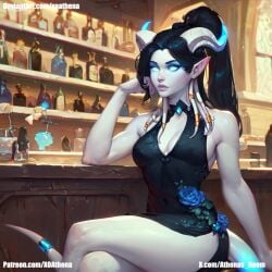 ai_generated athena draenei draenei_female goddess gorgeous graenei reincarnation thick thick_thighs world_of_warcraft