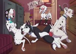 101_dalmatian_street 101_dalmatians absurd_res angry animal_genitalia animal_penis animal_pussy being_watched blush canid canine canine_genitalia canine_penis canine_pussy canis collar cuckquean cunnilingus dalmatian delilah_(101_dalmatians) disney dolly_(101_dalmatians) domestic_dog erect_nipples eye_contact eyelashes eyeshadow female feral feral_on_feral genitals group group_sex hansel_(101_dalmatians) hi_res husky knot knotted_penis lidded_eyes looking_at_another looking_pleasured lying makeup male male/female mammal mature_female nipples nordic_sled_dog on_back open_mouth oral pawpads penis perdita pussy reminic sex sitting spitz spread_legs spreading surprised_expression threesome tongue tongue_out trio vaginal_penetration