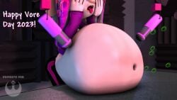 2020s 2023 animated asmr digestion digestion_noises longer_than_30_seconds octoling octoling_girl popsicle_pen same_size_vore soft_vore sound sound_effects splatoon splatoon_(series) tagme video vore vore_belly vore_day