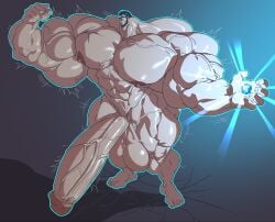 bodybuilder hyper hyper_balls hyper_cock hyper_genitalia hyper_penis hyper_testicles male male_only muscles muscular muscular_arms muscular_male muscular_thighs remert