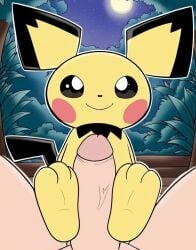 ai_generated feet foot_fetish foot_play footjob happy nintendo pawjob paws pichu pokemon pokemon_(species) pov trainer uncensored