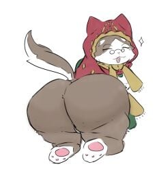 :3 ass_focus cat_ears cat_tail grammeowster_chef monster_hunter older_female spookicookie