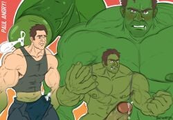 balls bara big_penis bigthortita boner cum erection erection_under_clothes growth hulk hulked_out male male_only muscle_growth muscles muscular orgasm paul_rudd penis real_person ripped_clothing solo solo_male