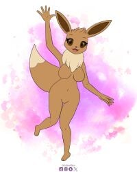 1girls anthro commission duderedblue eevee fanart female furry nintendo nude pokemon solo