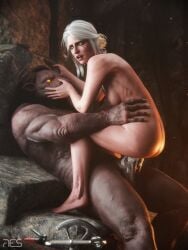 3d ass breasts cd_projekt_red ciri completely_nude cum cum_in_pussy cum_inside female green_eyes light-skinned_female looking_at_viewer mascara minotaur monster nipples nude open_mouth penetration penis riding_penis scar sex the_witcher_(series) the_witcher_3:_wild_hunt vaginal_penetration white_hair witcherres