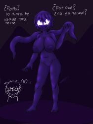 big_breasts feet friday_night_funkin naked nervous original_character purple_skin tentacle