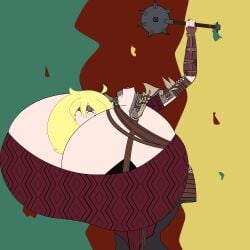 big_breasts breasts cassie_(theycallhimcake) cleavage dullahan female huge_breasts hyper_breasts ryanamts thick_thighs wide_hips