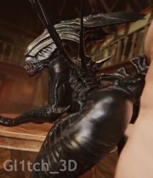 alien_(franchise) alien_girl ass_focus dead_by_daylight faceless_male gl1tch_3d hissing monster_girl tagme video white_male xenomorph_queen