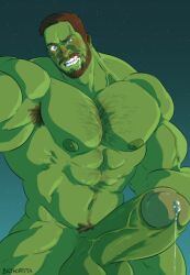 balls bara big_penis bigthortita boner erection hulk hulked_out jake_gyllenhaal male male_only marvel muscles muscular nude penis real_person solo solo_male