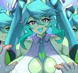 animated big_breasts breasts female hatsune_miku miruyuyo tagme video vocaloid