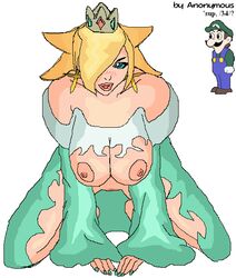 artist_request female human luigi mario_(series) meme nintendo princess_rosalina straight_hair weegee