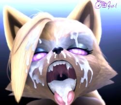 1girls 2d anthro anthro_female black_lips brown_fur canine_nose canine_teeth cum_in_mouth cum_in_nose cum_on_face cum_on_hair cum_on_teeth cum_pool cum_pooling cum_strand cum_string digital_media_(artwork) female fringe_hair furry furry_ears furry_female furry_only hyperrealistic hypnosis hypnotic_eyes idw_comics idw_publishing looking_at_viewer mind_control mobian mobian_(species) mobian_wolf nose open_mouth png ponytail rhy-c sega self_upload sonic_(series) sonic_the_hedgehog_(comics) sonic_the_hedgehog_(idw) sonic_the_hedgehog_(series) teeth teeth_showing tongue tongue_out uncensored watermark whisper_the_wolf yellow_fur