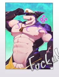 abs absurd_res anthro capt._locke clothing fish flaccid genitals hat headgear headwear hi_res licking licking_lips male marine muscular muscular_anthro muscular_male nipples peaked_cap pecs penis penis_base qiushan_jiaoyan shark solo speedo swimwear tongue tongue_out xxl_woofia