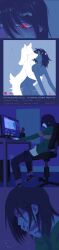 4_panel_comic 666_999_(artist) artist_request comic deltarune edited incestuous incestuous_desire incestuous_fantasy kris_(deltarune) looking_at_porn looking_pleasured masturbation shame undertale undertale_(series) watching_porn