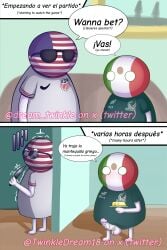 balls blush butter countryhumans fuck_no_comment funny gay gay_male knife male mexico_(countryhumans) penis small_penis soccer soccer_uniform tagme tagme_(artist) united_states_of_america_(countryhumans) white_skin worried worried_expression