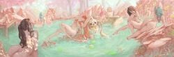11girls 1boy 6+girls alternate_size ass bath bathing big_ass big_breasts black_hair blonde_hair blue_hair boa_hancock braid breasts busty completely_nude curvy dat_ass earrings female female_focus green_hair heart_eyes hot_spring kozuki_hiyori long_hair lounging male male_in_background merenta1504 mermaid multiple_girls nami_(one_piece) nefertari_vivi nico_robin nude on_back on_side on_stomach one_piece onsen orange_hair peeping peeping_tom perona pink_hair pose public public_nudity rebecca_(one_piece) relaxing salome_(one_piece) shirahoshi short_hair snake stussy_(one_piece) sunglasses tattoo thick_thighs treasure treasure_chest vinsmoke_reiju vinsmoke_sanji voluptuous voluptuous_female water white_hair yamato_(one_piece)