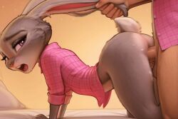 ai-created ai_generated ai_slop animated doggy_style furry judy_hopps pulling_hair sex tagme vaginal_penetration