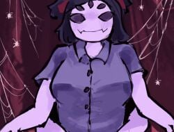 1girls 2025 2d 2d_animation animated animated_gif big_breasts breast_expansion breast_focus breasts breasts_out breasts_rip_destruction female female_focus female_only gif huge_breasts indie_game jumpscare large_breasts lashsleeper lashsleeper mouth mouth_open muffet open_mouth purple_eyes purple_hair purple_skin ripped_clothes ripped_clothing spider spider_girl undertale undertale_(series) wardrobe_malfunction