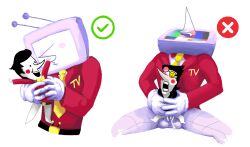 2boys anal anal_sex bigger_dom bigger_male bigger_penetrating_smaller clothed_sex clothing cum cum_inside deltarune deltarune_chapter_2 deltarune_chapter_3 gay gay_sex implied_penetration male male/male male_only objectification onahole size_difference smaller_male spamton_g_spamton tenna_(deltarune)