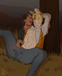2boys 2male 2males age_difference blonde_hair blonde_male british brown_hair bulge bulge_through_clothing clothed clothing crying desert dubious_consent erect_penis erection erection_under_clothes fear fearful_expression forced forced_orgasm gay groping groping_crotch groping_from_behind human humanoid interracial kidnapped male male/male male_focus male_only male_rape male_rape_victim male_raping_male male_rapist maledom malesub masturbation mexican mexican_male mlm nervous nipples older_male older_male_and_younger_male over_clothes penis rape raped raped_male reverse_rape salt_and_pepper_hair scene sunset tear tears through_clothes through_clothing tied_hands tied_up tree villain white_hair younger_male zik_orz