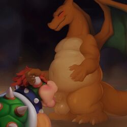 1:1 2025 2boys 2d_animation animated anthro anus balls belly blender_(artwork) blender_(copyright) bodily_fluids bowser charizard crossover deep_throat digital_media_(artwork) duo english_text fellatio generation_1_pokemon genitals glans hi_res high_framerate holding_horn horn huge_filesize humanoid_genitalia humanoid_penis irrumatio koopa krita_(artwork) krita_(copyright) long_playtime looking_pleasured male male/male male_penetrated male_penetrating male_penetrating_male mario_bros motion_tweening navel nintendo no_sound non-mammal_balls oral oral_penetration overweight overweight_male penetration penile penis penis_in_mouth pokemon pokemon_(species) roxaszy98 scalie sex slutty_face super_smash_bros. sweat sweaty_balls sweaty_genitalia tagme text tongue tongue_out tongue_out_fellatio video video zonkpunch