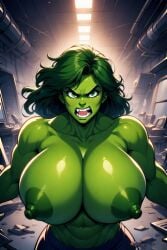 1boy 1girls abs ai_generated ass bed bedroom big_breasts black_hair breasts closed_eyes cousins female green-skinned_female green-skinned_male green_eyes green_hair green_skin hulk hulk_(series) incest indoors long_hair male male/male marvel muscular muscular_female muscular_male naked naked_female naked_male nude nude_female nude_male she-hulk spread_legs thighs