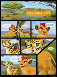 anthro backsack balls comic dialogue disney fuli furry kaion kion the_lion_guard the_lion_king