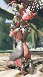 1futa 1girls blood bodysuit brain brain_fuck clothed clothed_sex clothing cum cum_in_mouth cum_inside cum_through_head dc dc_comics fellatio female fully_clothed futa_on_female futanari gore gur0_ninja guro harley_quinn harley_quinn_(classic) intersex jester_hat oral oral_sex part_2 part_of_a_set poison_ivy pulling_twintails snuff wtf