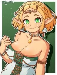 princess zelda from nintendo by nyazuliart